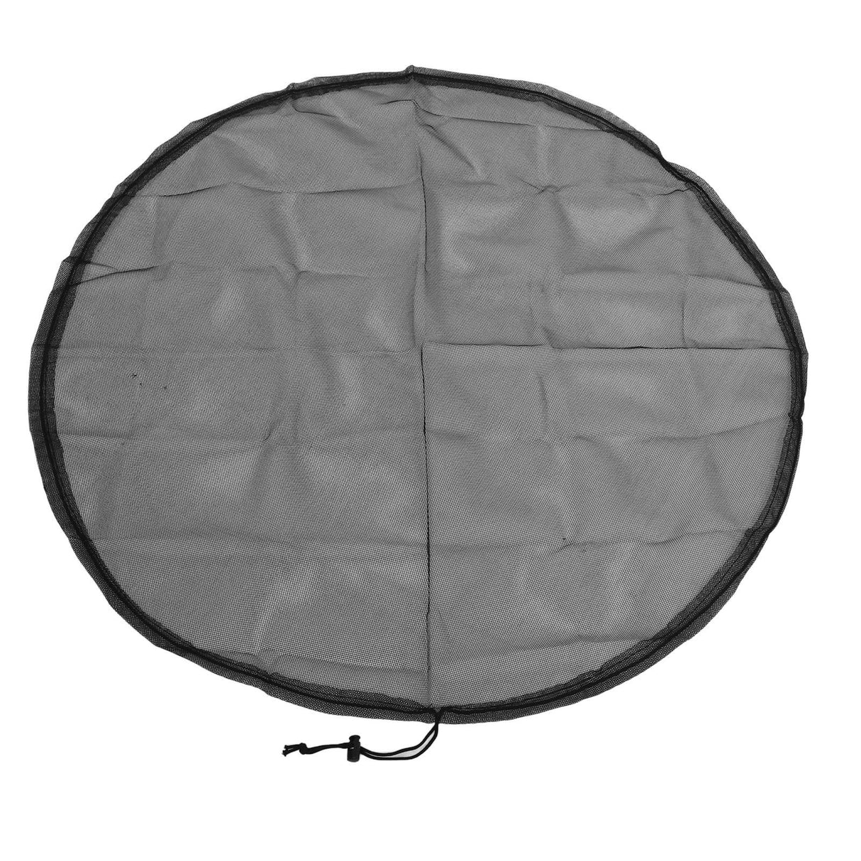 2PCS Water Collection Mesh Cover Black Netting Screen Drawstring 37in Prevents Bugs Tank Protector for Rain Buckets Garden