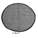 2PCS Water Collection Mesh Cover Black Netting Screen Drawstring 37in Prevents Bugs Tank Protector for Rain Buckets Garden - Top-Down View