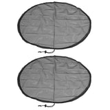 2PCS Water Collection Mesh Cover Black Netting Screen Drawstring 37in Prevents Bugs Tank Protector for Rain Buckets Garden - Low Angle