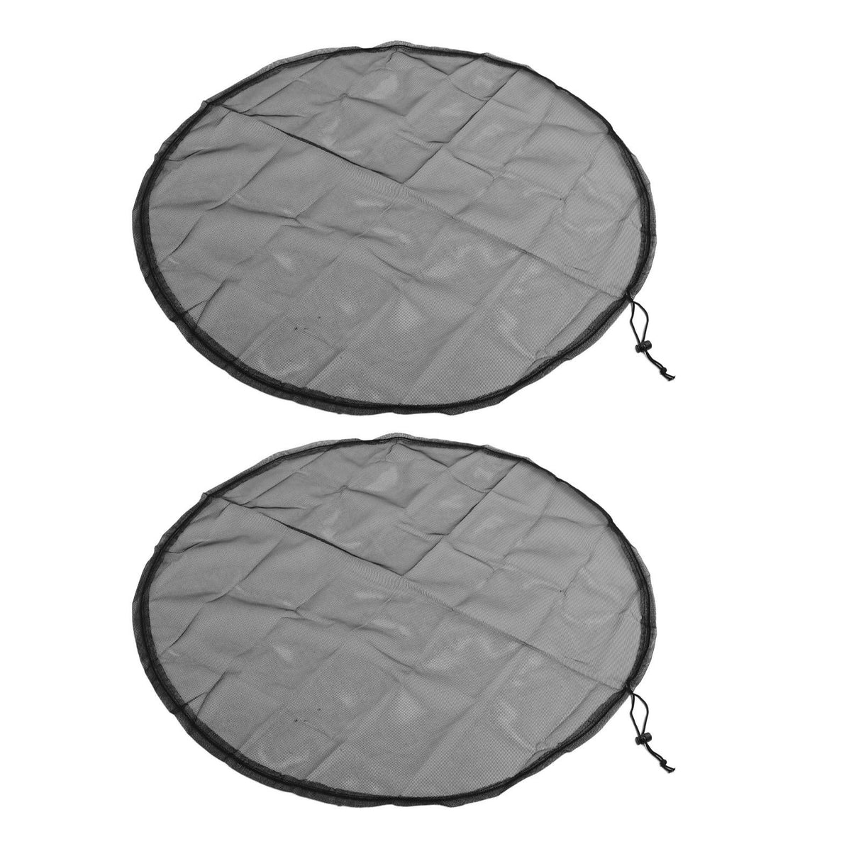 2PCS Water Collection Mesh Cover Black Netting Screen Drawstring 37in Prevents Bugs Tank Protector for Rain Buckets Garden