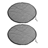2PCS Water Collection Mesh Cover Black Netting Screen Drawstring 37in Prevents Bugs Tank Protector for Rain Buckets Garden