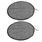 2PCS Water Collection Mesh Cover Black Netting Screen Drawstring 37in Prevents Bugs Tank Protector for Rain Buckets Garden - Extra Image