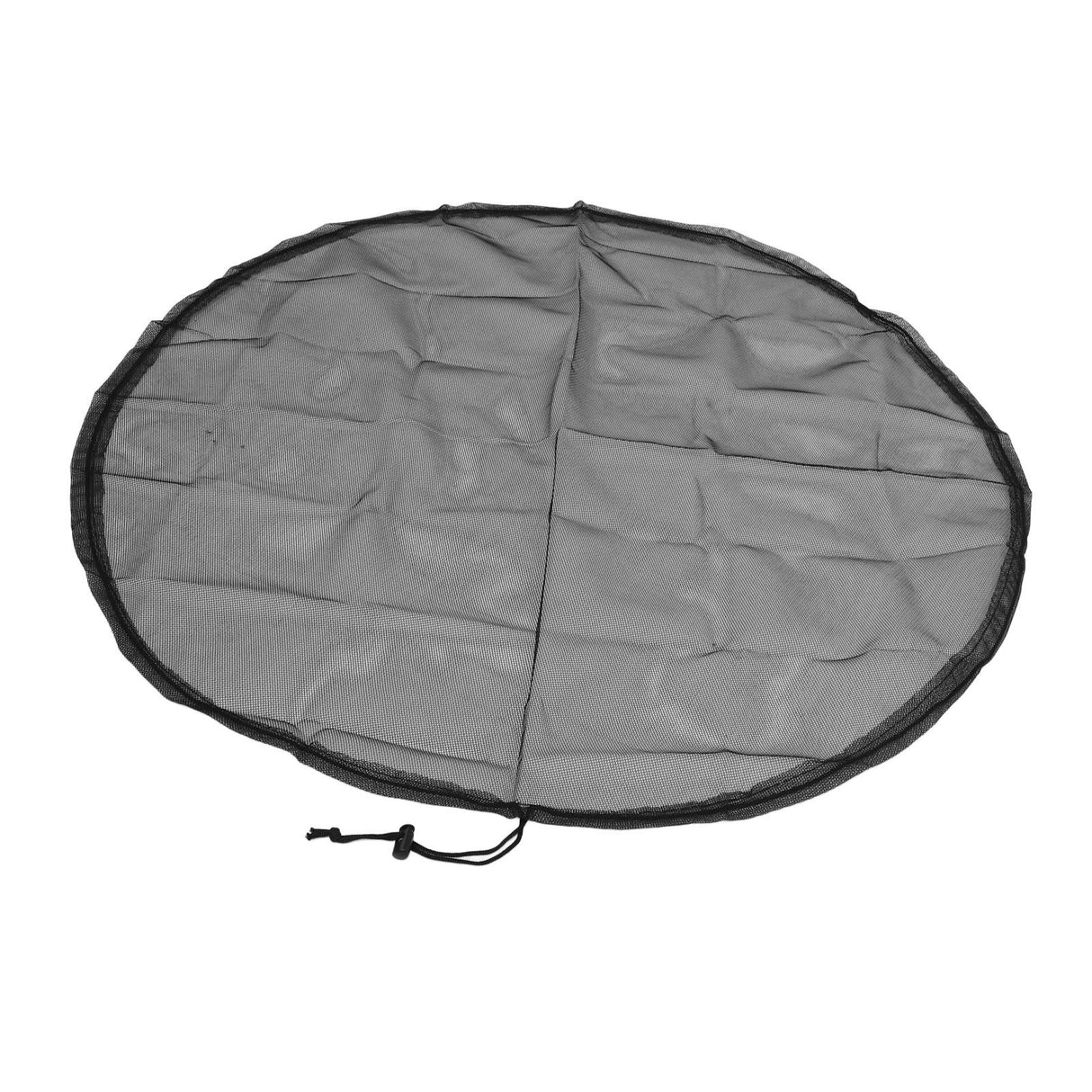 2PCS Water Collection Mesh Cover Black Netting Screen Drawstring 37in Prevents Bugs Tank Protector for Rain Buckets Garden