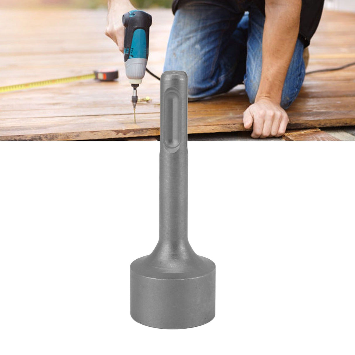 Ground Rod Driver Bits Socket Steel Easy Install Sturdy Light Weight Drill Tools for SDS Plus Hammer Drill 19mm