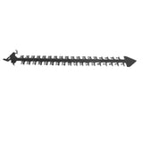 36 Inch Snow Gauge Outdoor Large Iron Snowfall Measuring Gauge Stick Outdoor Snow Depth Measure Rod for Garden Yard Christmas Decorations - Side View