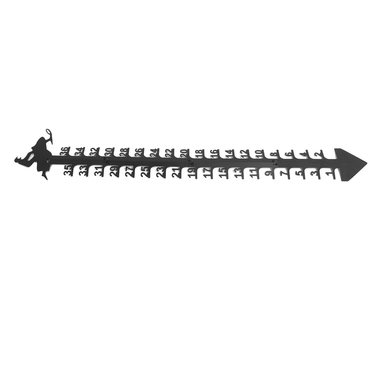 36 Inch Snow Gauge Outdoor Large Iron Snowfall Measuring Gauge Stick Outdoor Snow Depth Measure Rod for Garden Yard Christmas Decorations