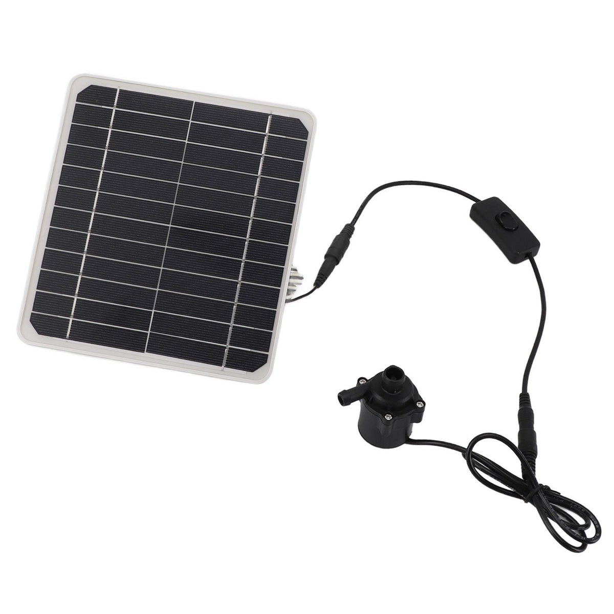 50W Solar Powered Water Pump Solar Panel Kit 24 Hour Operation Solar Panel Water Fountain Pump Kit with Switch Adjustment for Bird Bathing Fish Tanks