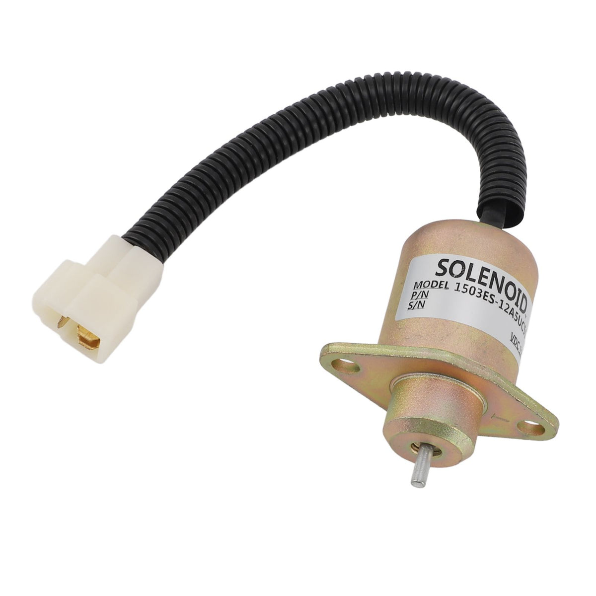 12V Fuel Shut Off Solenoid Valve 1503es 12a5uc5s Accurate Anti Interference Generator Fuel Shutdown Stop Solenoid for Replacement