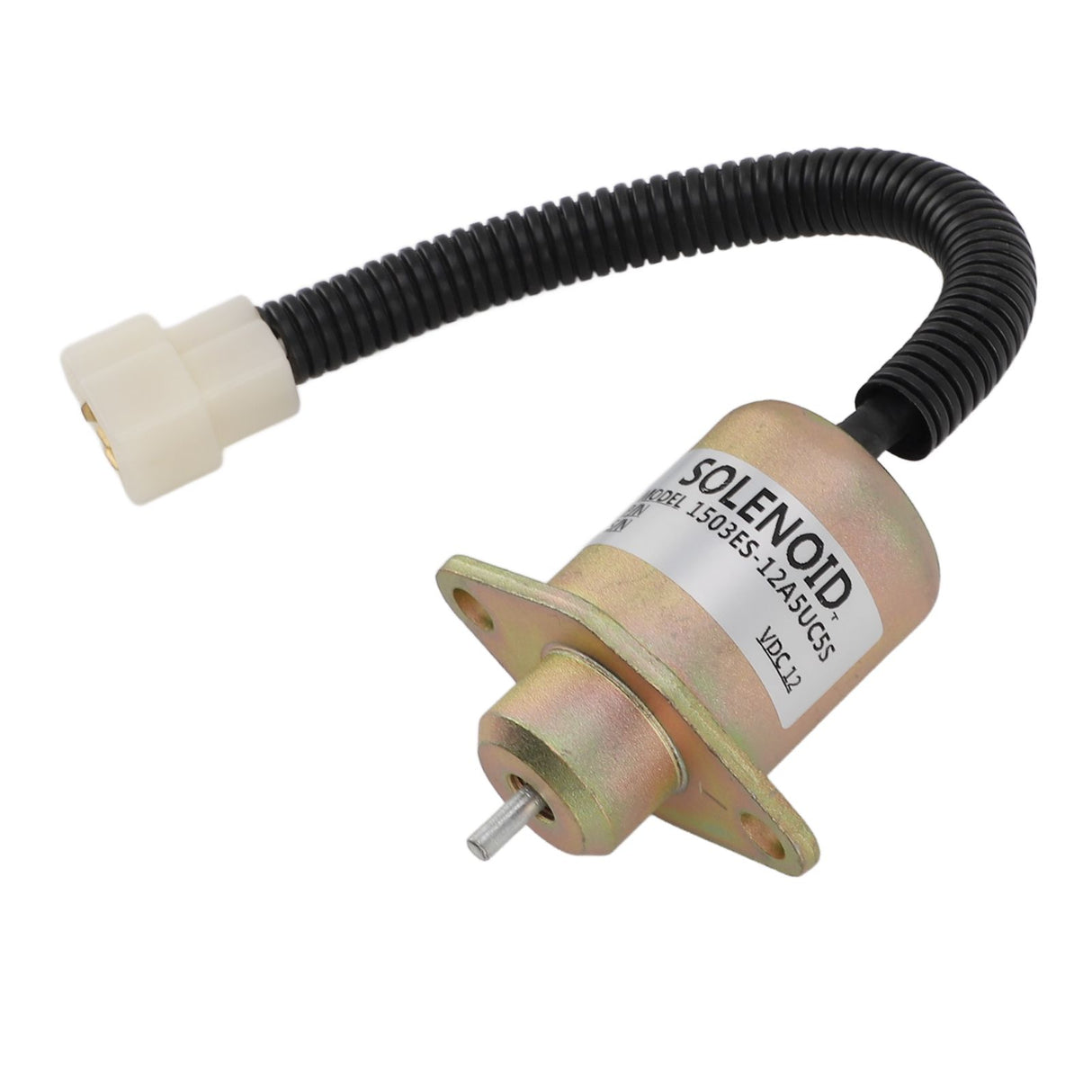 12V Fuel Shut Off Solenoid Valve 1503es 12a5uc5s Accurate Anti Interference Generator Fuel Shutdown Stop Solenoid for Replacement