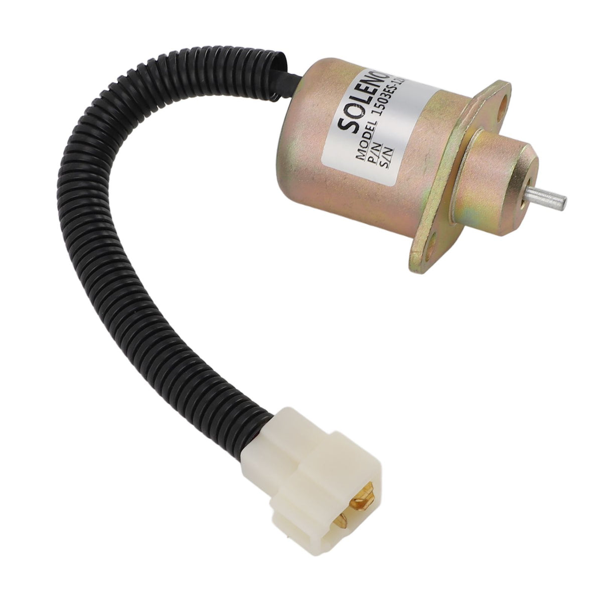 12V Fuel Shut Off Solenoid Valve 1503es 12a5uc5s Accurate Anti Interference Generator Fuel Shutdown Stop Solenoid for Replacement