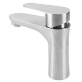 Stainless Steel Hot Cold Faucet Mixer Water Tap Sink Faucet with Single Handle for Bathroom Use - Close-Up Angle
