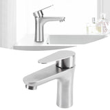 Stainless Steel Hot Cold Faucet Mixer Water Tap Sink Faucet with Single Handle for Bathroom Use