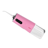3 Mode Oral Irrigator Portable Teeth Flusher USB Charging Water Flosser 240ML 4 Jets Waterproof Dental CleanerPink