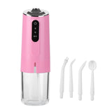 3 Mode Oral Irrigator Portable Teeth Flusher USB Charging Water Flosser 240ML 4 Jets Waterproof Dental CleanerPink