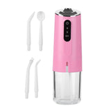 3 Mode Oral Irrigator Portable Teeth Flusher USB Charging Water Flosser 240ML 4 Jets Waterproof Dental CleanerPink