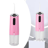 3 Mode Oral Irrigator Portable Teeth Flusher USB Charging Water Flosser 240ML 4 Jets Waterproof Dental CleanerPink