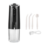 240ml Portable Oral Irrigator 3‑Mode USB Rechargeable Water Dental Floss Waterproof Tooth Cleaner with 1 NozzleBlack