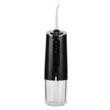 240ml Portable Oral Irrigator 3‑Mode USB Rechargeable Water Dental Floss Waterproof Tooth Cleaner with 1 NozzleBlack - Front View