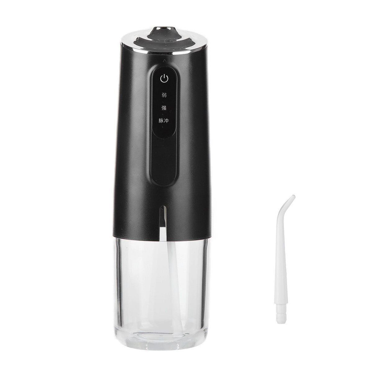 240ml Portable Oral Irrigator 3‑Mode USB Rechargeable Water Dental Floss Waterproof Tooth Cleaner with 1 NozzleBlack