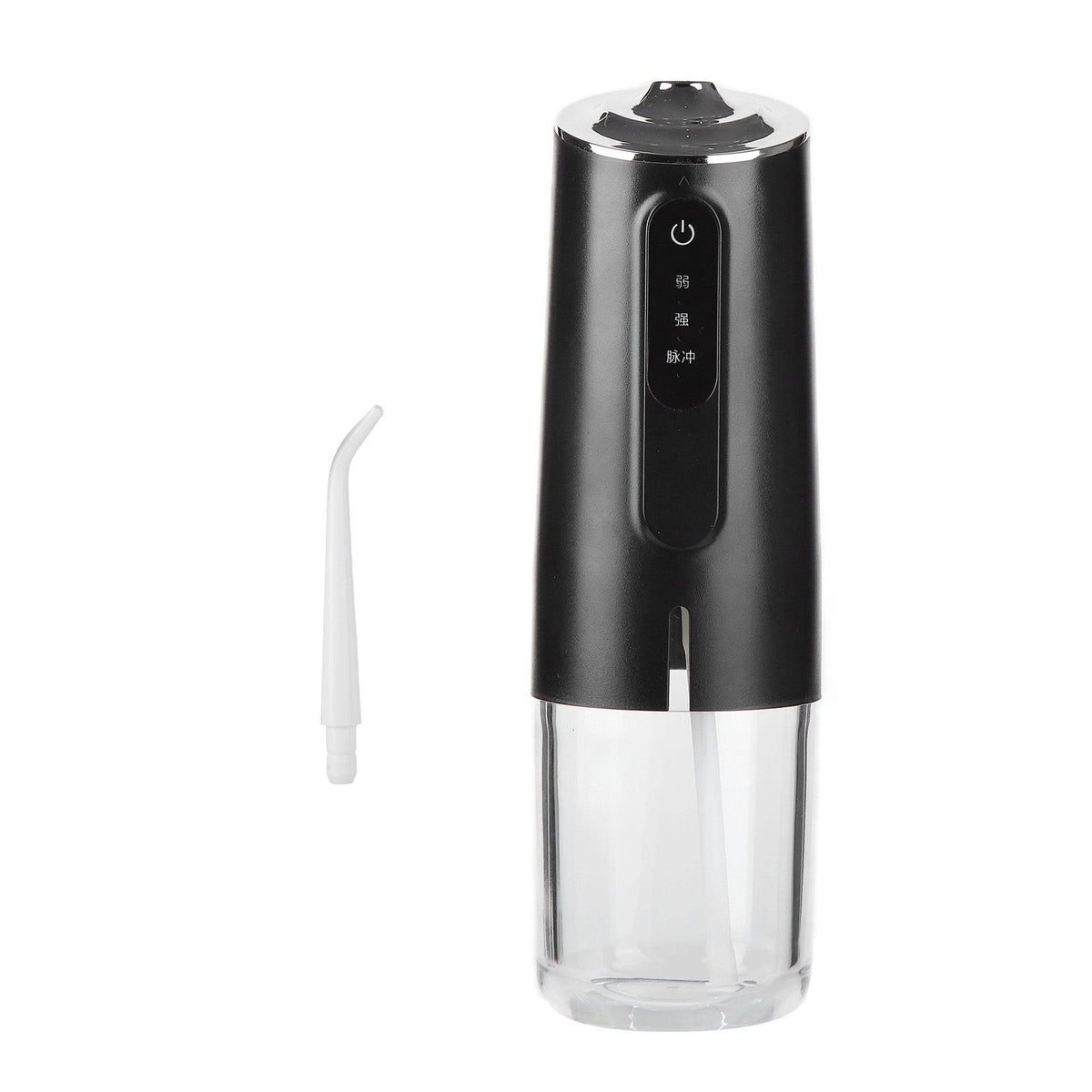 240ml Portable Oral Irrigator 3‑Mode USB Rechargeable Water Dental Floss Waterproof Tooth Cleaner with 1 NozzleBlack