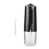 240ml Portable Oral Irrigator 3‑Mode USB Rechargeable Water Dental Floss Waterproof Tooth Cleaner with 1 NozzleBlack