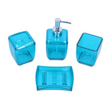 4PCS Bathroom Set Soap Dispenser Toothbrush Holder Wash Cup Soap Dish Bathroom Supplies - Front View