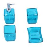 4PCS Bathroom Set Soap Dispenser Toothbrush Holder Wash Cup Soap Dish Bathroom Supplies - Low Angle
