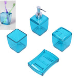 4PCS Bathroom Set Soap Dispenser Toothbrush Holder Wash Cup Soap Dish Bathroom Supplies