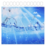 Shower Curtain Polyester Fiber Waterproof Colorful Printing with 12pcs Hook for Home Bathroom180x180cm