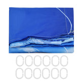 Shower Curtain Polyester Fiber Waterproof Colorful Printing with 12pcs Hook for Home Bathroom180x180cm