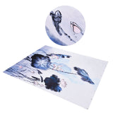 Blackout Curtain Waterproof Flower Printing Shower Curtain with Hooks for Bathroom Bedroom Living Room Study150x180cm - Side View