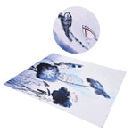 Blackout Curtain Waterproof Flower Printing Shower Curtain with Hooks for Bathroom Bedroom Living Room Study180x180cm