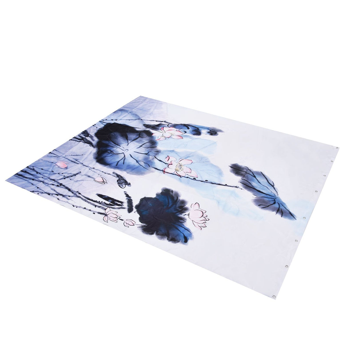 Blackout Curtain Waterproof Flower Printing Shower Curtain with Hooks for Bathroom Bedroom Living Room Study180x200cm