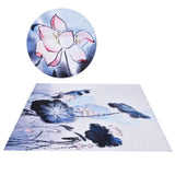 Blackout Curtain Waterproof Flower Printing Shower Curtain with Hooks for Bathroom Bedroom Living Room Study180x200cm
