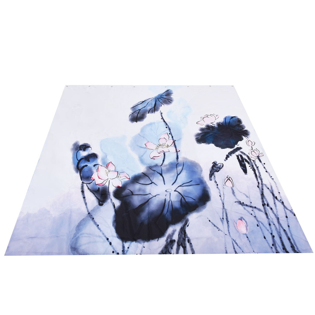 Blackout Curtain Waterproof Flower Printing Shower Curtain with Hooks for Bathroom Bedroom Living Room Study180x200cm