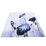Blackout Curtain Waterproof Flower Printing Shower Curtain with Hooks for Bathroom Bedroom Living Room Study180x200cm - Close-Up Angle