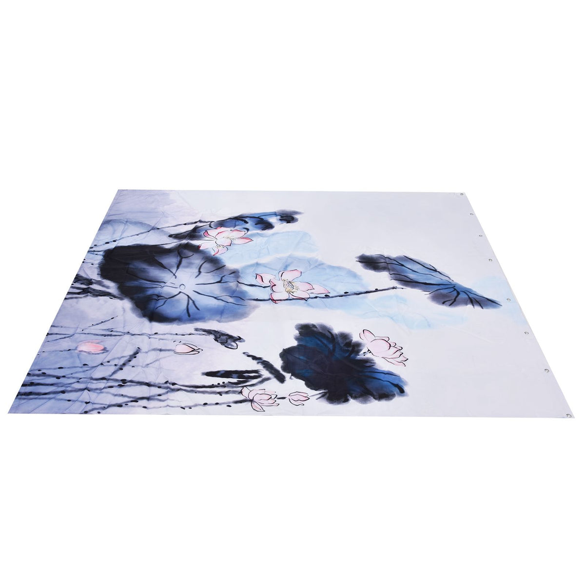 Blackout Curtain Waterproof Flower Printing Shower Curtain with Hooks for Bathroom Bedroom Living Room Study180x200cm