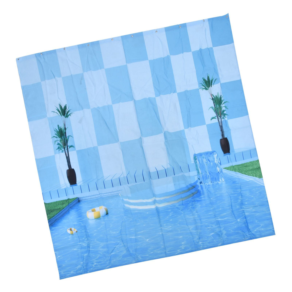 Waterproof Shower Curtain Shower Curtain for Bathroom Curtain Decoration for Summer Cool Pool70.9x70.9in