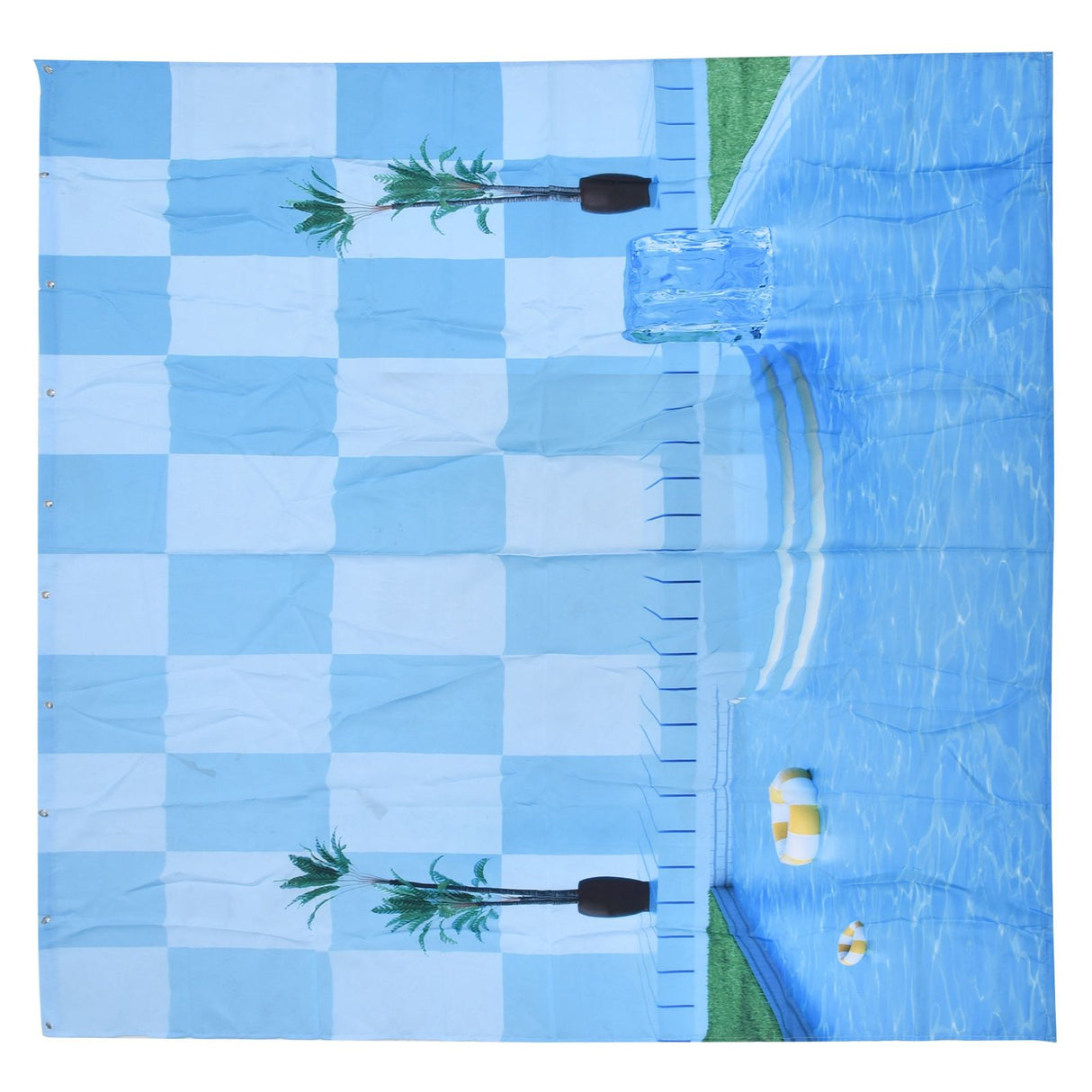 Waterproof Shower Curtain Shower Curtain for Bathroom Curtain Decoration for Summer Cool Pool70.9x70.9in