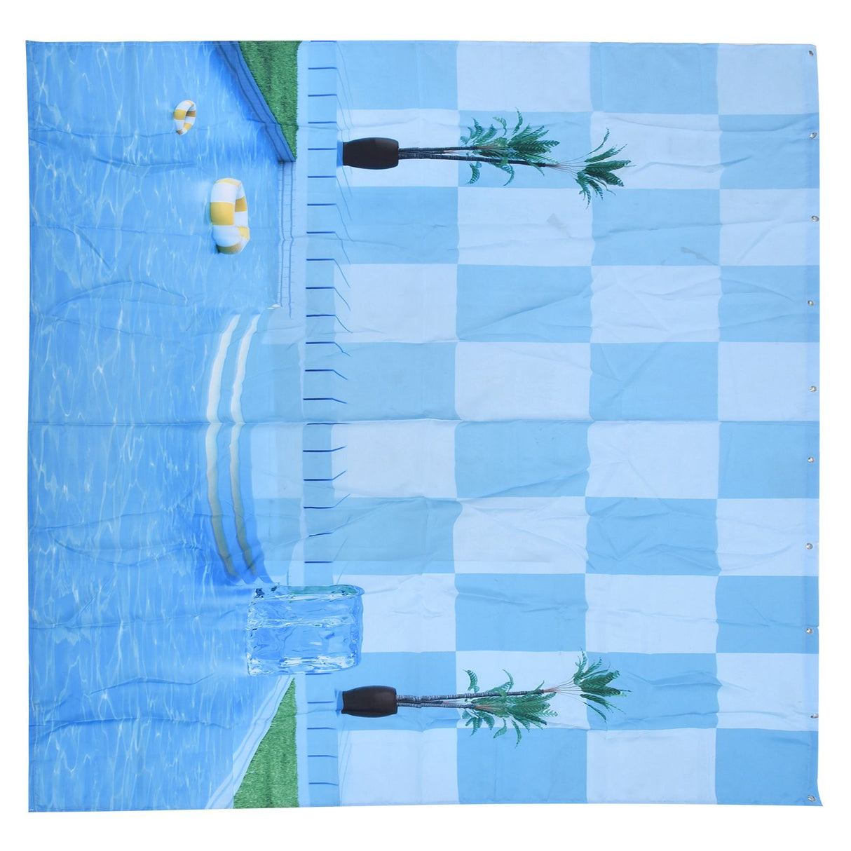 Waterproof Shower Curtain Shower Curtain for Bathroom Curtain Decoration for Summer Cool Pool70.9x70.9in