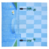 Waterproof Shower Curtain Shower Curtain for Bathroom Curtain Decoration for Summer Cool Pool70.9x70.9in - Extra Image