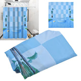 Waterproof Shower Curtain Shower Curtain for Bathroom Curtain Decoration for Summer Cool Pool70.9x70.9in