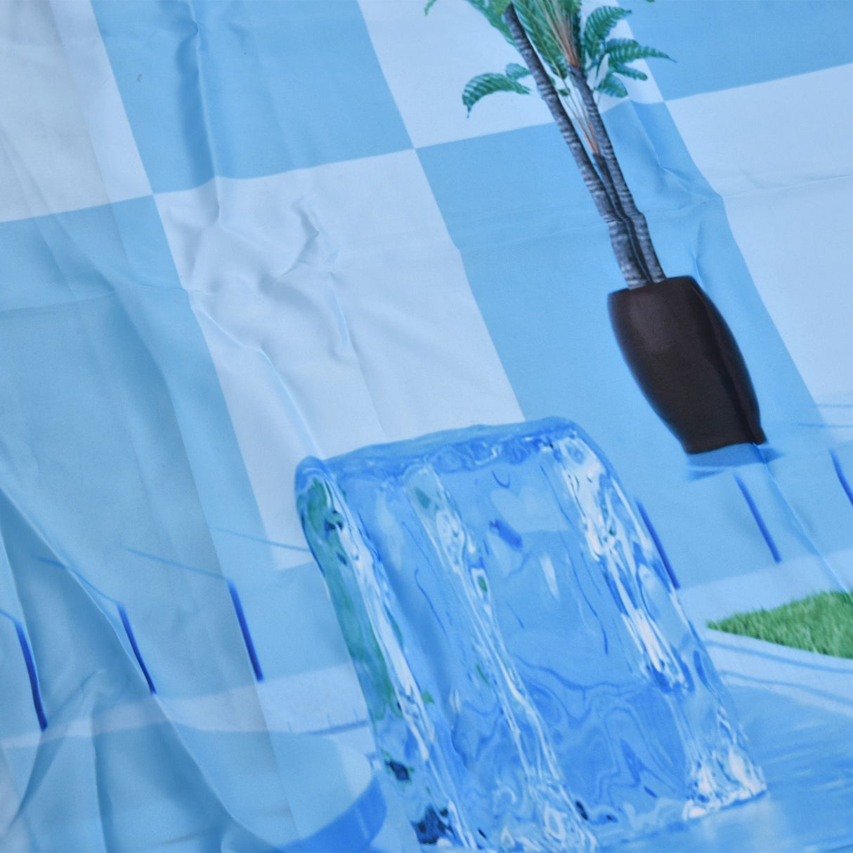 Waterproof Shower Curtain Shower Curtain for Bathroom Curtain Decoration for Summer Cool Pool70.9x70.9in