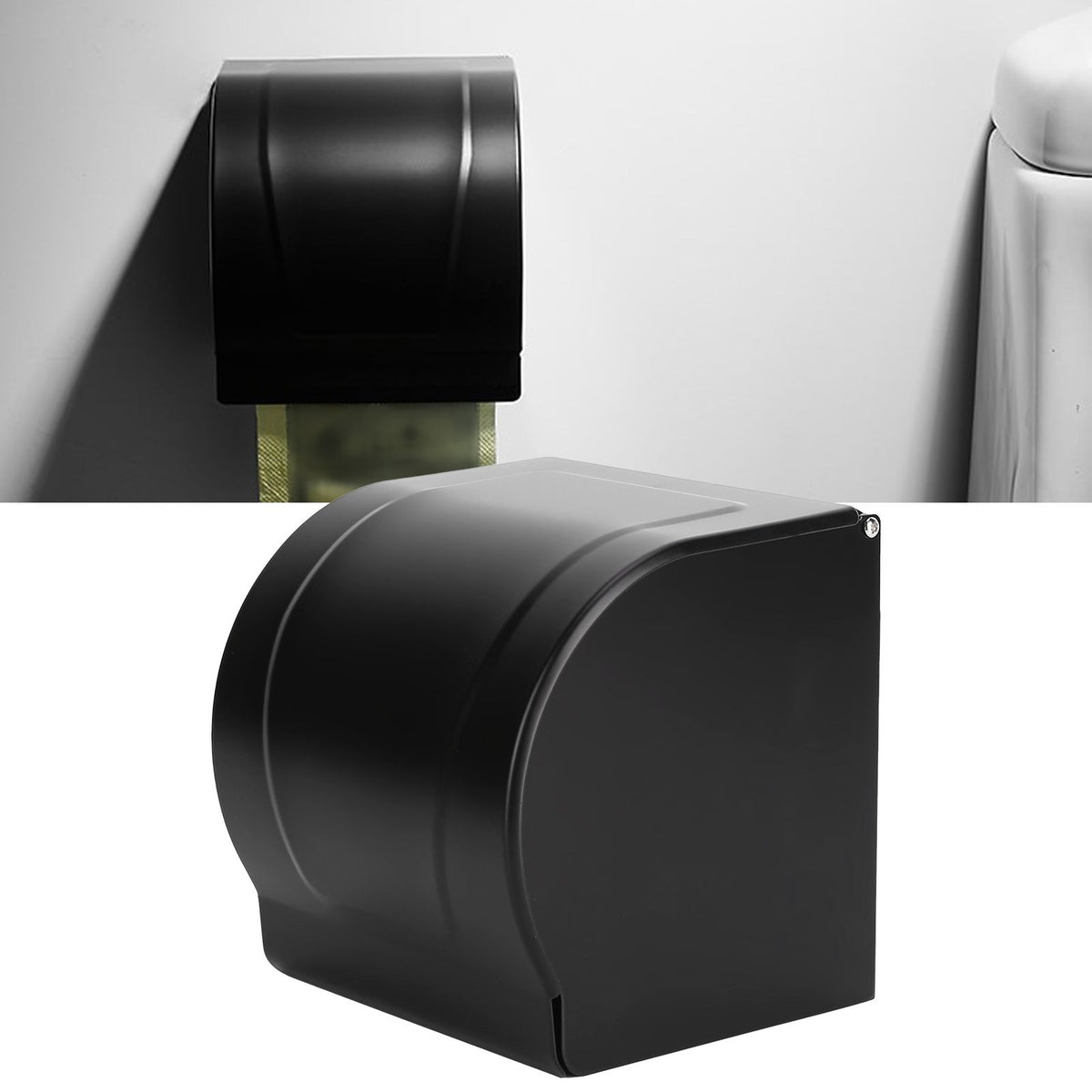 Tissue Holder Wall Mounted Space Aluminum Waterproof Tissue Box Paper Towel Shelf Holder