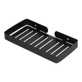 Stainless Steel Soap Holder Kitchen Sponge Tray Wall Mounted Shower Shelf Drain Storage Rack for Toilet Dorm Bathroom - Top-Down View