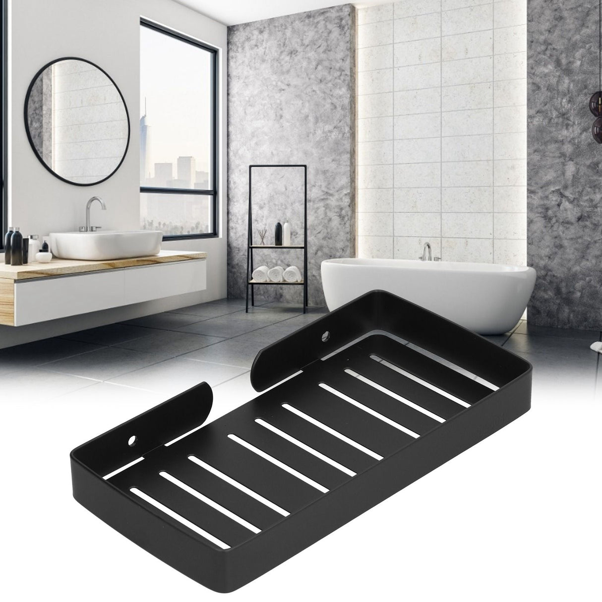 Stainless Steel Soap Holder Kitchen Sponge Tray Wall Mounted Shower Shelf Drain Storage Rack for Toilet Dorm Bathroom