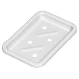 Soap Holder Aluminum Wall Mounted Kitchen Sponge Tray Shower Shelf Drain Storage Rack for Toilet Dorm Bathroom - Rear View