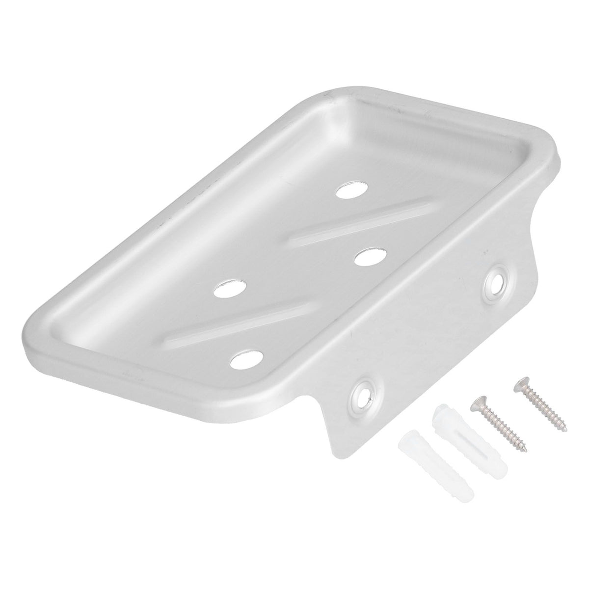 Soap Holder Aluminum Wall Mounted Kitchen Sponge Tray Shower Shelf Drain Storage Rack for Toilet Dorm Bathroom