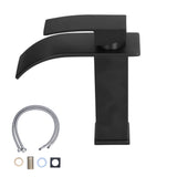 G1/2 Mixer Water Tap Basin Sink Faucet with Long Handle for Bathroom Hotel Homestay Black