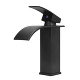 G1/2 Mixer Water Tap Basin Sink Faucet with Long Handle for Bathroom Hotel Homestay Black - 45-Degree Angle